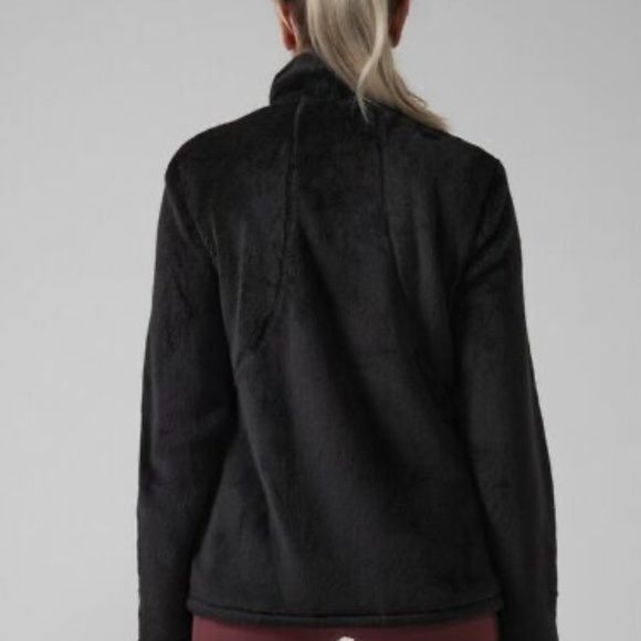 ATHLETA Double Cozy Karma Recover Full Zip Black Sweater Jacket Extra Small XS - Picture 2 of 11